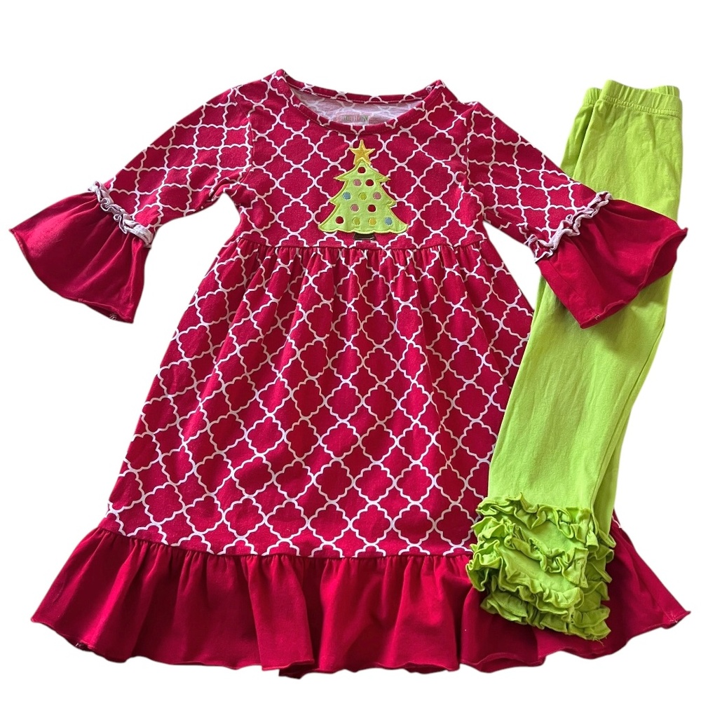 Southern Tots Christmas Tree Outfit Girl's 5